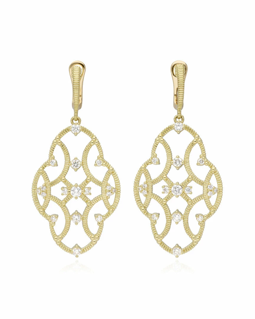 women Judith Ripka Lattice 18K 0.70 ct. tw. Diamond Lattice Earrings 3 women Judith Ripka Lattice 18K 0.70 ct. tw. Diamond Lattice Earrings