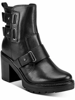 Marc Fisher LTD Dream Womens Leather Ankle Combat & Lace-up Boots